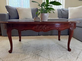 Refinished Vintage French Provincial Coffee Table – Solid Wood