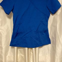 Nurse Uniform Blue Scrub Top Only 