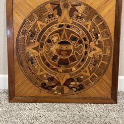 Aztec Calendar Handmade Wood By Alfonso 