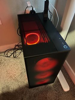nzxt gaming pc with Msi 31.5 monitor with box
