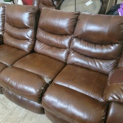 Brown Leather Sofa