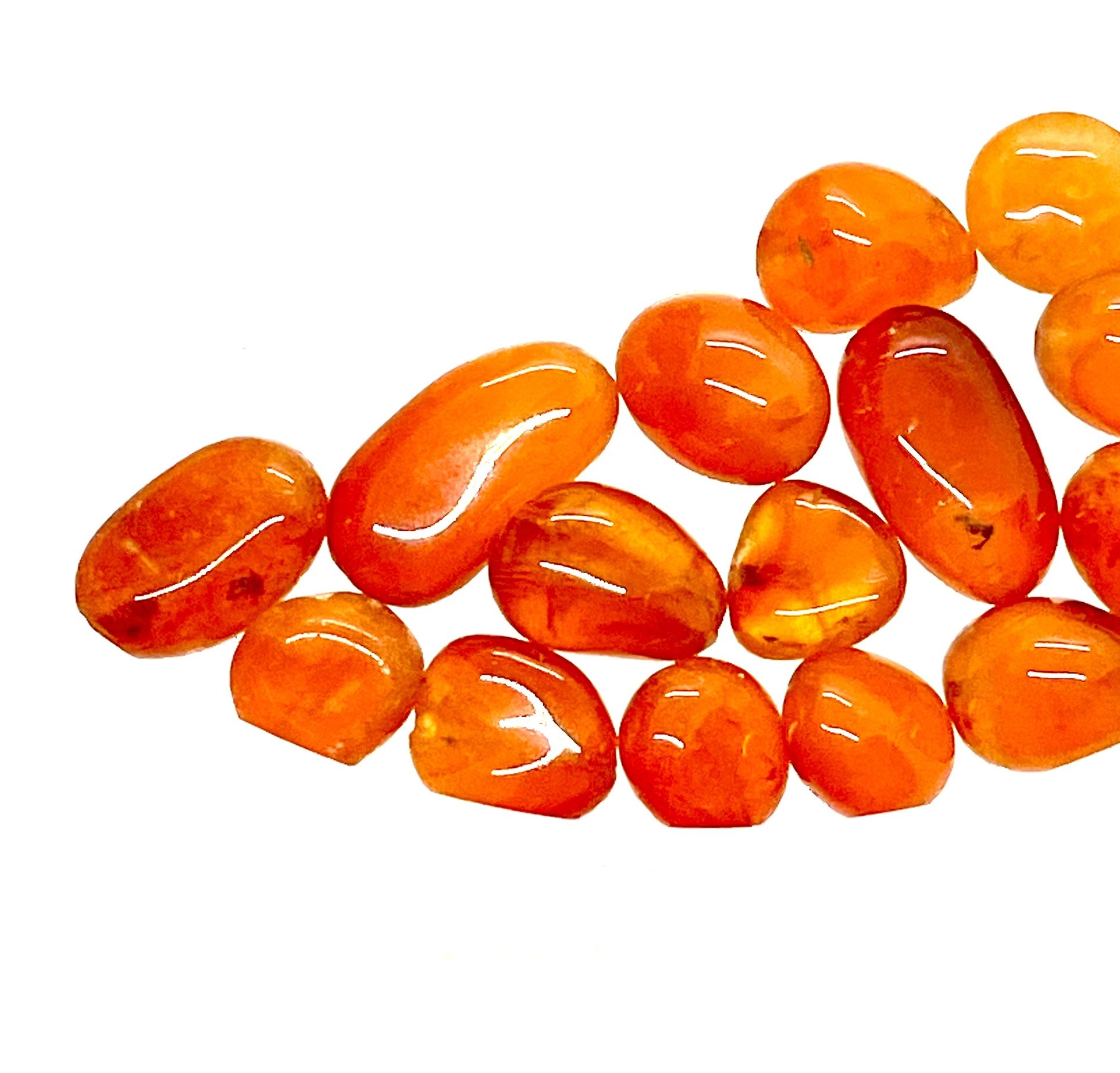 Lot Of 21 Carnelian Beads