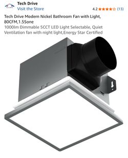 NICKEL BATHROOM FAN WITH LIGHT