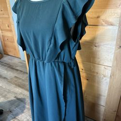 Blue Green Long Dress