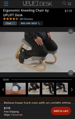 Ergonomic Kneeing chair by Uplift Desk