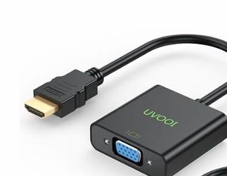HDMI to VGA Adapter Converter, UN Bi-Directional Male HDMI to VGA Female Monitor Display Adaptor 1080P@60Hz for Desktop, Laptop, PC, Projector, HDTV,