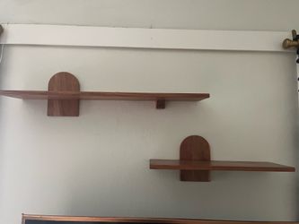 Set of 2 Solid Wood Floating shelf with Arch details