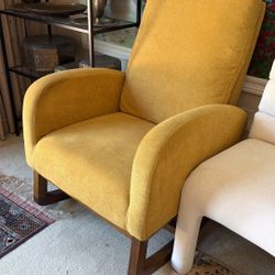 Mustard Velvet Rocking Chair