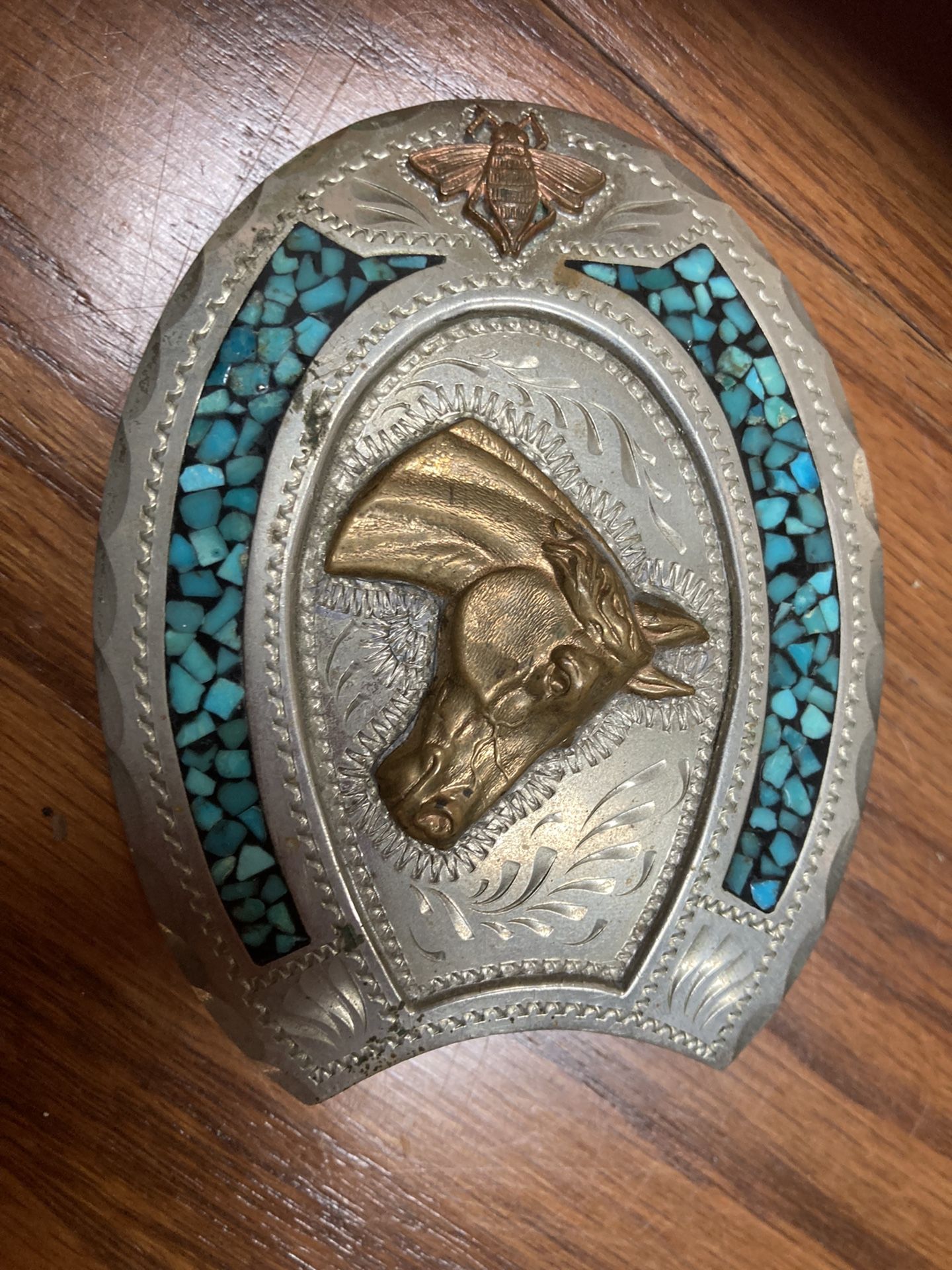 Vintage Metal Belt Buckle, Hand online Made, Wil-Aren Originals, Western, Horse, Silver