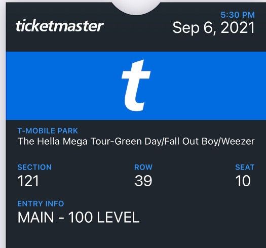 Two Green Day Concert(September 6th, 5:30pm) Tickets