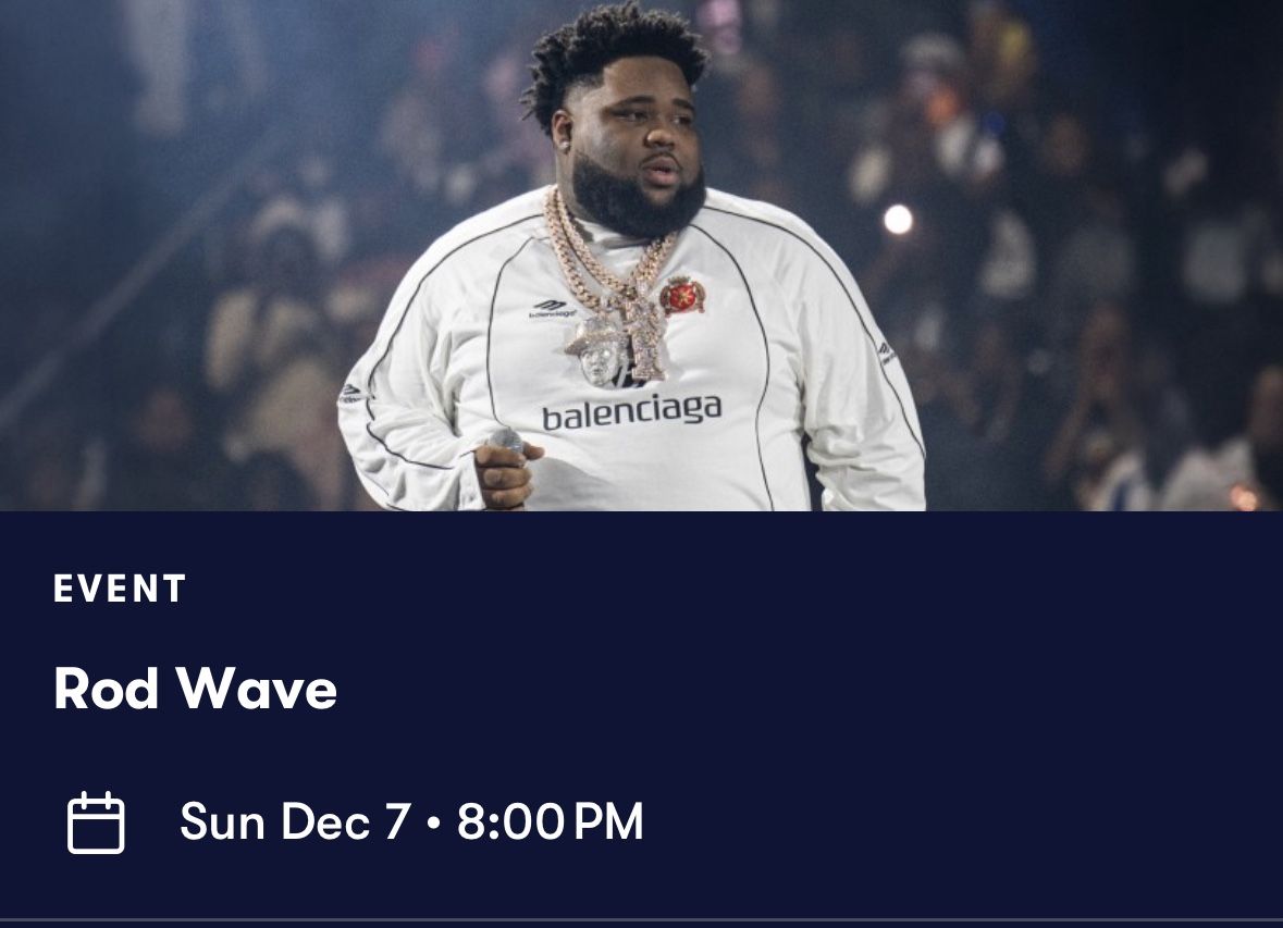 Rod Wave Los Angeles  DEC 7th!