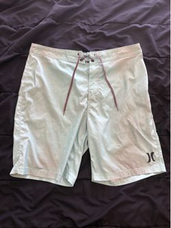HURLEY Men's Size 32 Neon Aqua GREEN Board Shorts Swim Surfing Trunks Shorts