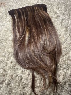 Euronext Brown Hair Clip-In Extension with Subtle Blonde Highlights