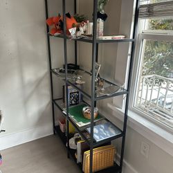 Black glass ikea shelves (2)