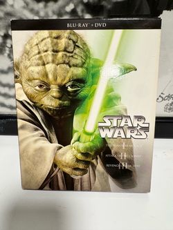 Star Wars Prequel Trilogy Episodes I II III Blu-ray + DVD 6-Disc Set w/ Slipcover