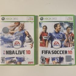 Lot Of 2 Xbox 360 Games (FIFA Soccer 10 & NBA Live 10)