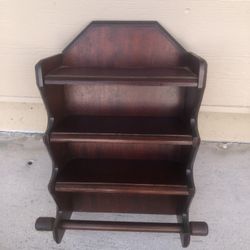 Vintage Mahogany 3 Tier Wall Shelf Available Read Description 
