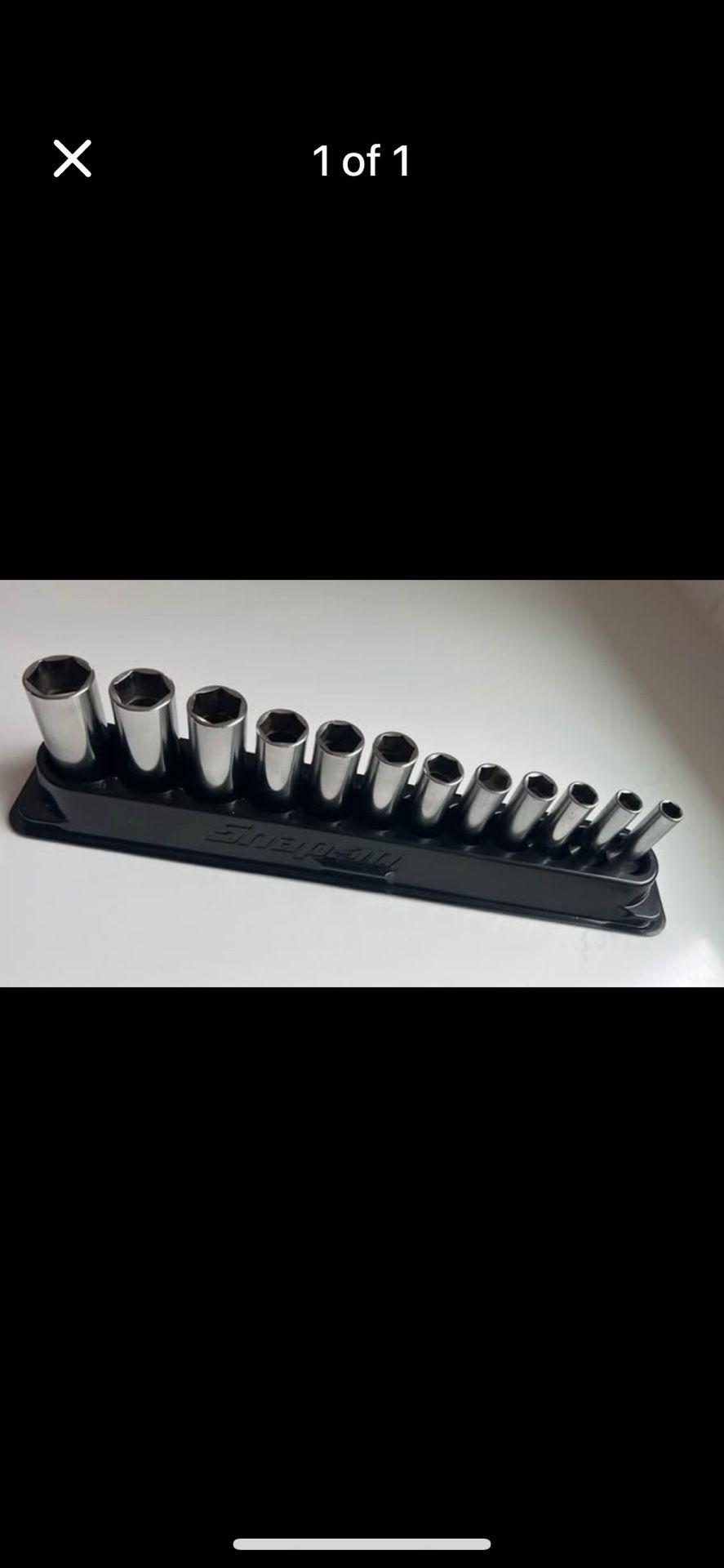 Snap-On Tools 3/8” drive , 12pc, deep, 6 point, Metric, chrome Set