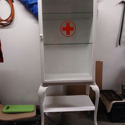Antique Physicians Medical Cabinet 