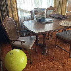 Free Vintage Retro Dining Table 6 Chairs  