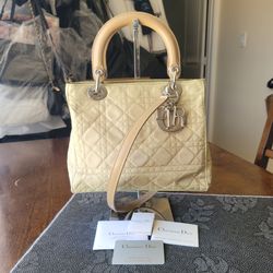 Authentic Christian Dior- LADY DIOR 2WAY BAG - Used(PRE-LOVED)
