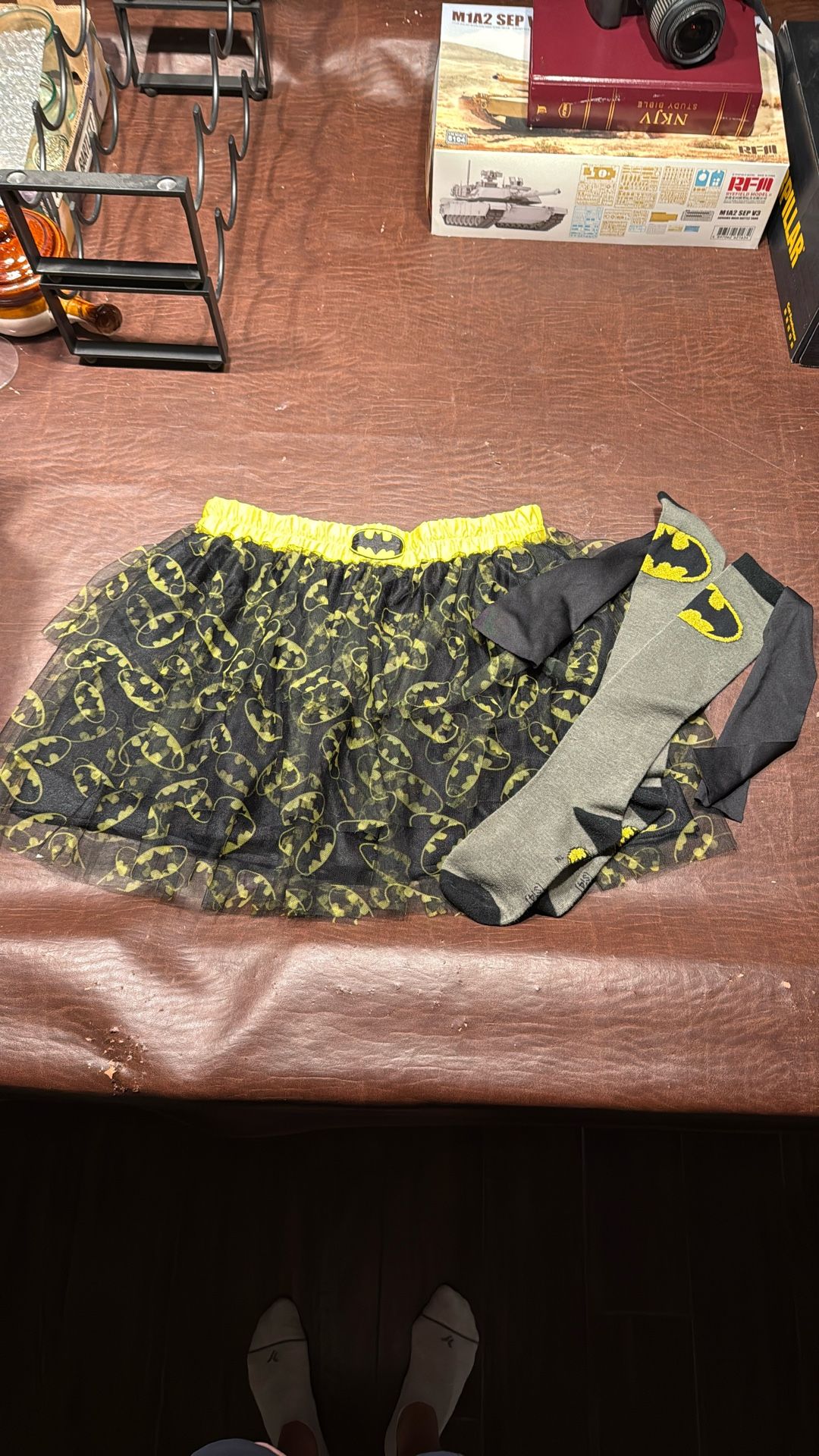 Batman Skirt & Tall Socks