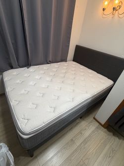 Full size bed and mattress