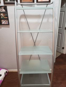 Glass and Metal Bookshelf