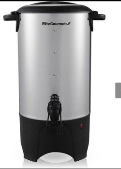 Elite Gourmet 40-Cup Stainless Steel Percolator Coffee Urn