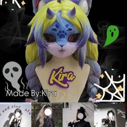 Zombie Cat Fursuit Head