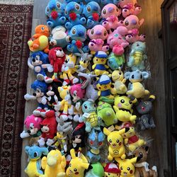 Pokémon Sonic & Stitch Plushie lot of 47