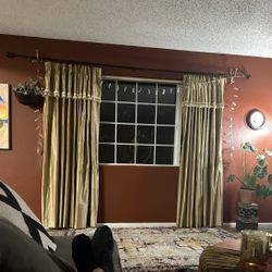 Silk Handmade 3 Panel Curtains W Blackout