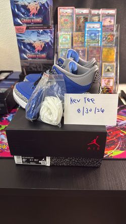 Jordan 3 Varsity Royal Sz 8.5 DS