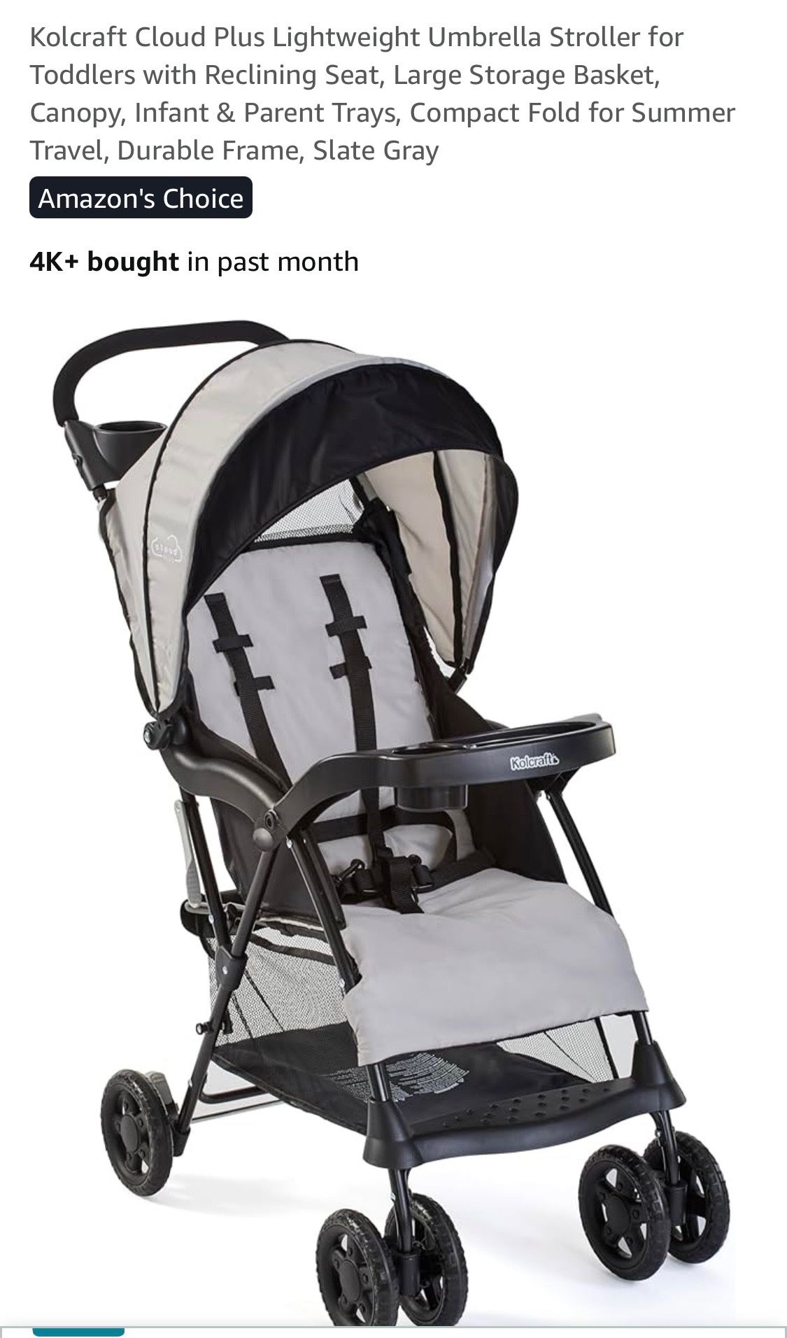 Storage Basket Kolcraft Cloud Plus Stroller Kolcraft Cloud Plus Lightweight  Umbrella Stroller For Toddlers