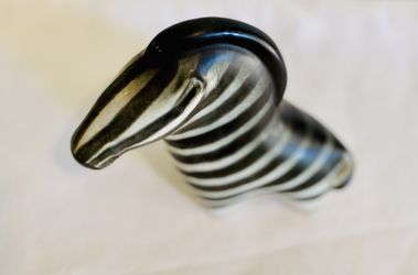 Vintage MCM POTTERY SIGNED Arabia Finland TAISTO KAASINEN ZEBRA
