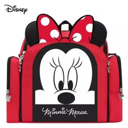 Minnie Mouse Red Only Diaper Backpack with Safety Booster Seat only one left.