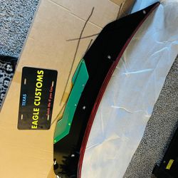 Trunk Spoiler Wing Wickerbill Flap Combo Infiniti Q50 2014-2024 Accessories PSM Style Duckbill