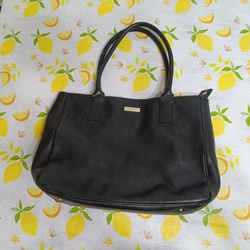 Kate Spade Preforated Black Leather Tote Handbag 