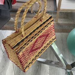 Custom Hand Made Straw Beach Bag 