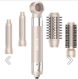 5 in 1 Hair Air Styler - Rotating Hair Dryer Brush 110000 RPM for Fast Drying & Hot-Air Automatic Wrap Curlers for Curling Frizz-Free Blow Dryer Brush