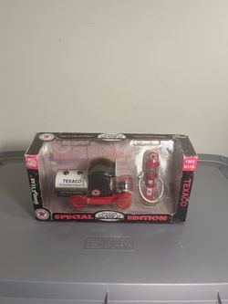 Texaco Gearbox Special Edition Model T Coin Bank with Vintage Gas Pump Collectible