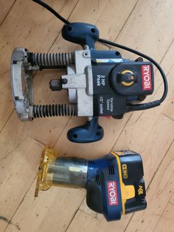 Ryobi Varible Speed Plunge ROUTER and 18v Trim Router