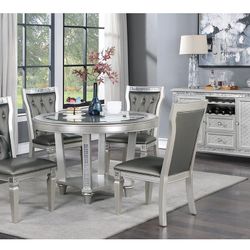 Silver Dining Table Set (Free Delivery) 