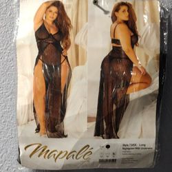 NWT Mapale Nightgown With Underwire, Black, 2X/3X
