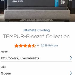 Discover the cooling comfort and supportive relief your nights need with the TEMPUR-LuxeBreeze® Soft Mattress. It feels up to 10° cooler17 all night, 