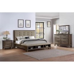 4PCS QUEEN BEDROOM SET  (NCCAGNEY) $1499  FREE LOCAL DELIVERY / SE HABLA ESPAÑOL