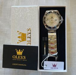 Olevs Men's Sports Dive Style Watch Rotating Bezel