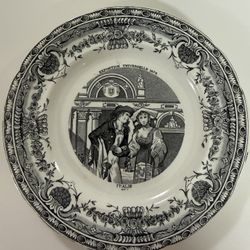 Antique 1878 Gien Plate – Italie No. 6