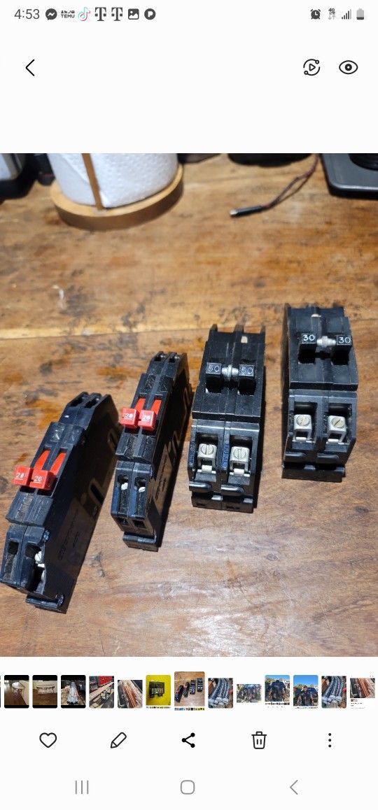 Zinsco Breakers Half Price Of New