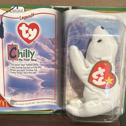 Chilly The Polar Bear Ty Beanie Baby 1994 Retired 